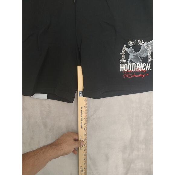 Hoodrich, Mens Shorts, Size 2XL, Black, Pockets, Drawstring, Logo, 100% Cotton - Picture 6 of 10